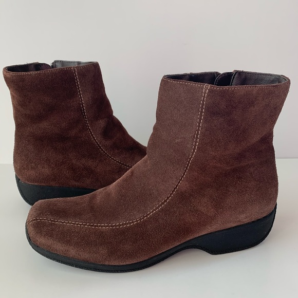 Clarks Shoes - Clarks Brown Suede Ankle Boots
